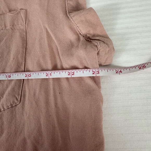 Jachs girlfriend blush nude Pink Cap Sleeve Button Down Shirt size XXL - Picture 7 of 11